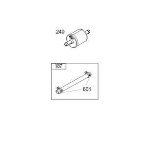 Fuel Supply Group Diagram and Parts List for 33S877-0038-G1  Cub Cadet Lawn Tractor